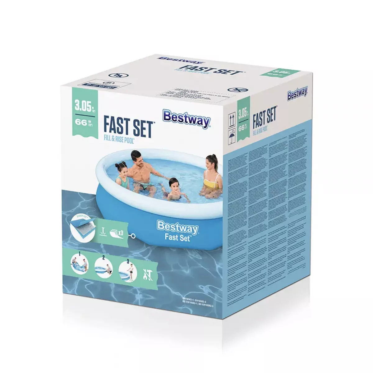 Бассейн надувной 305x66 см без фильтра-насоса, для дачи, BESTWAY 57456 Бассейн надувной 305x66 см без фильтра-насоса, для дачи, BESTWAY 57456