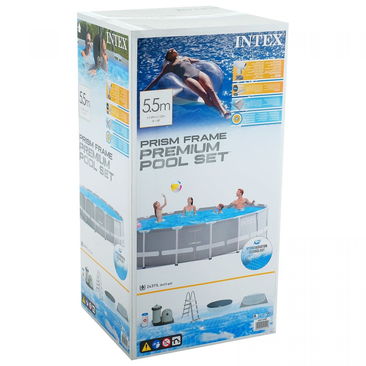 Бассейн каркасный 549х122 см круглый с аксессуарами INTEX 26732NP Бассейн каркасный 549х122 см круглый с аксессуарами INTEX 26732NP