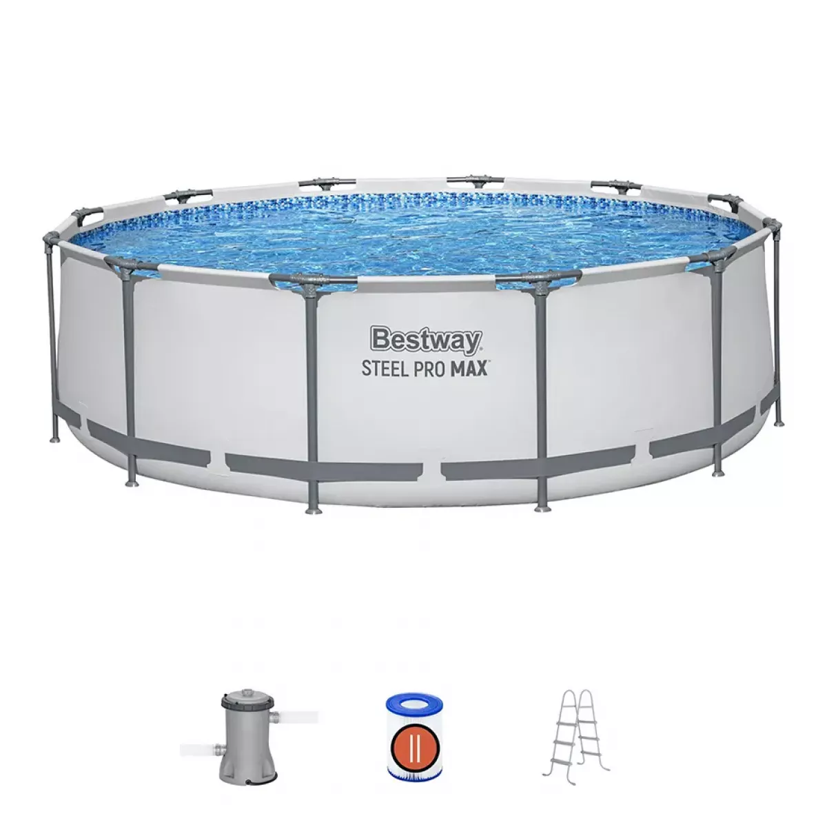 Бассейн каркасный 366x100 см круглый с фильтром и аксессуарами BESTWAY 56418 Бассейн каркасный 366x100 см круглый с фильтром и аксессуарами BESTWAY 56418